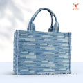 Bolso Tote Étnico Hecho a Mano Lona con Diseño Patchwork